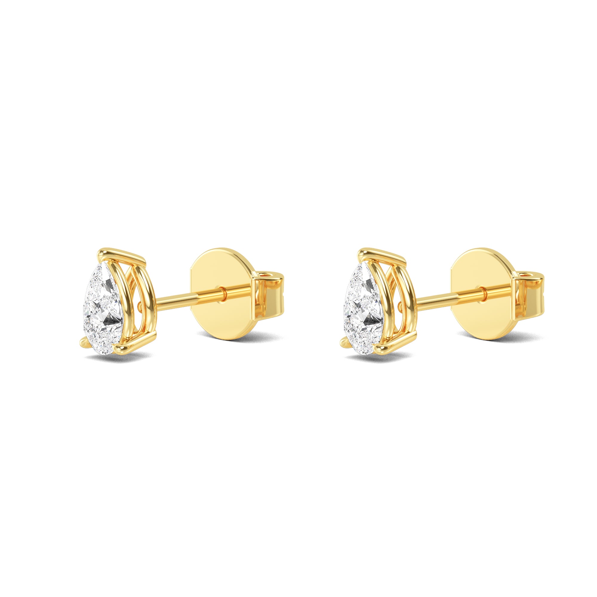 Leah Pear Solitaire Earrings - 0.60ct